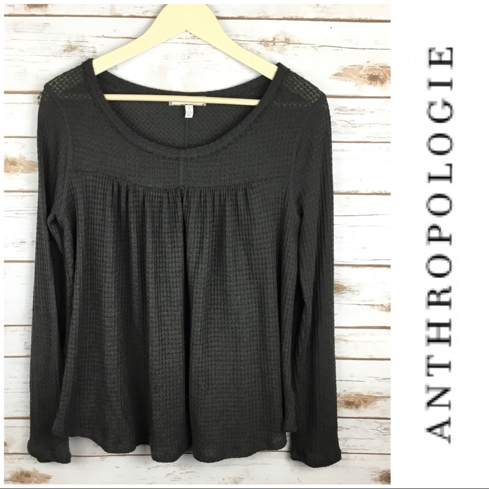 Anthropologie Eri + Ali Thermal Babydoll Top